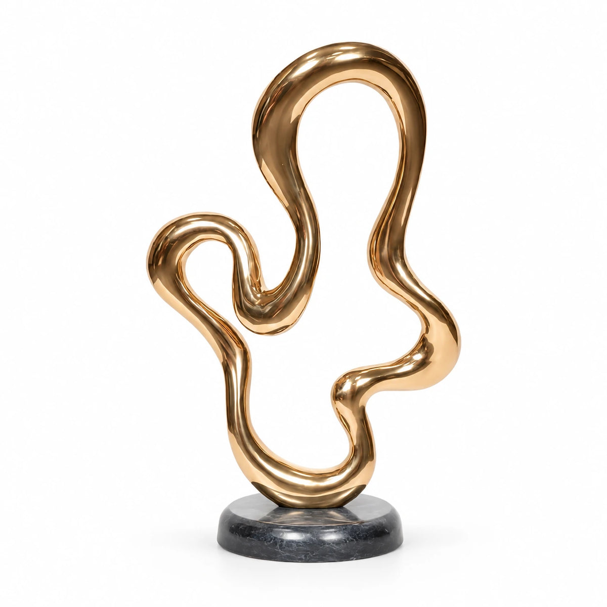 Küçük Bronz Kaplama Soyut Heykel