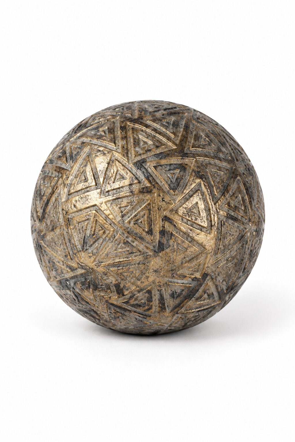 Üçgen Desenli Altın Dekoratif Top – YZ04595GG-1
