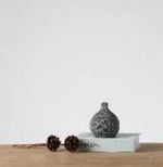 Siyah Beyaz Desenli Küre Polyresin Vazo – YZ02411G-3