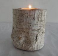 Kütük Görünümlü Uzun Tealight Mumluk