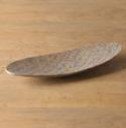 Oval Gri Altın Polyresin Tabak