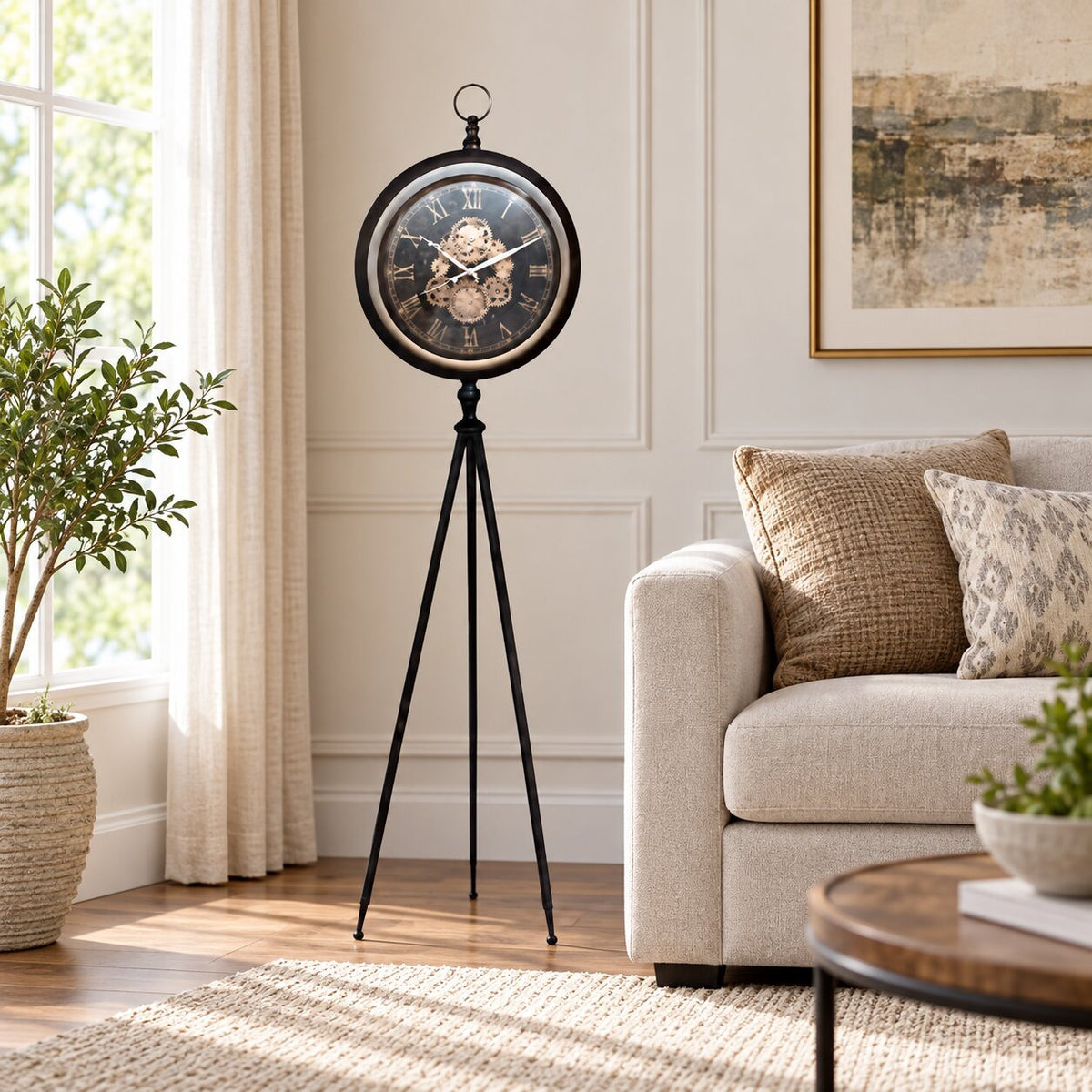 Tripod Ayaklı Dişli Mekanizmalı Saat