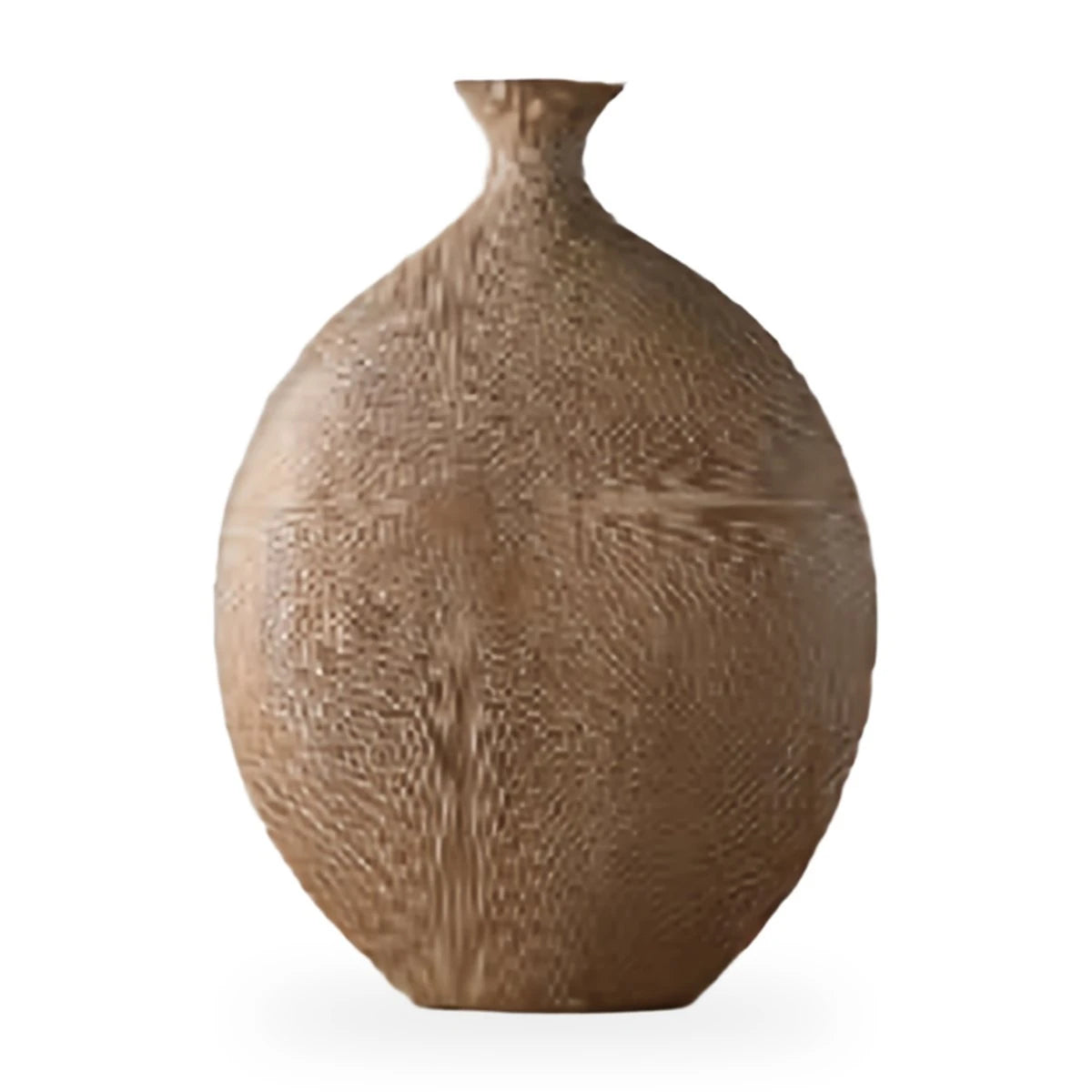 Ahşap Desenli Yuvarlak Polyresin Vazo – YZ02853LA-1