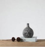 Siyah Beyaz Desenli Küre Polyresin Vazo – YZ02411G-1